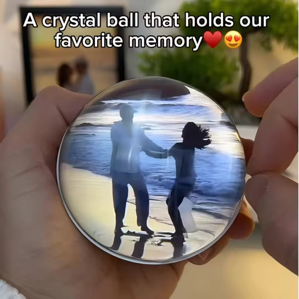 CRYSTALHUG™ Personalized Memory Crystal Ball Custom Video Orb Gift