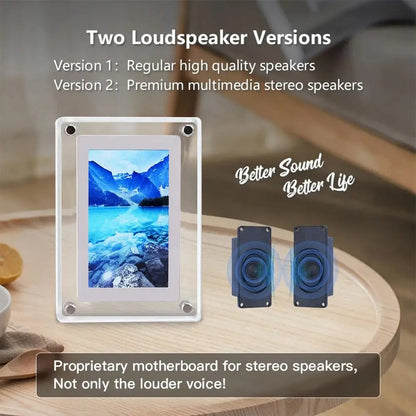 Acrylic Digital Photo Frame 5 Inch 1200mAh Vertical Display IPS