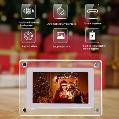 Acrylic Digital Photo Frame 5 Inch 1200mAh Vertical Display IPS
