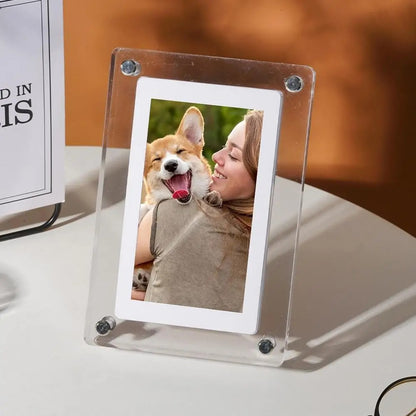 Acrylic Digital Photo Frame 5 Inch 1200mAh Vertical Display IPS
